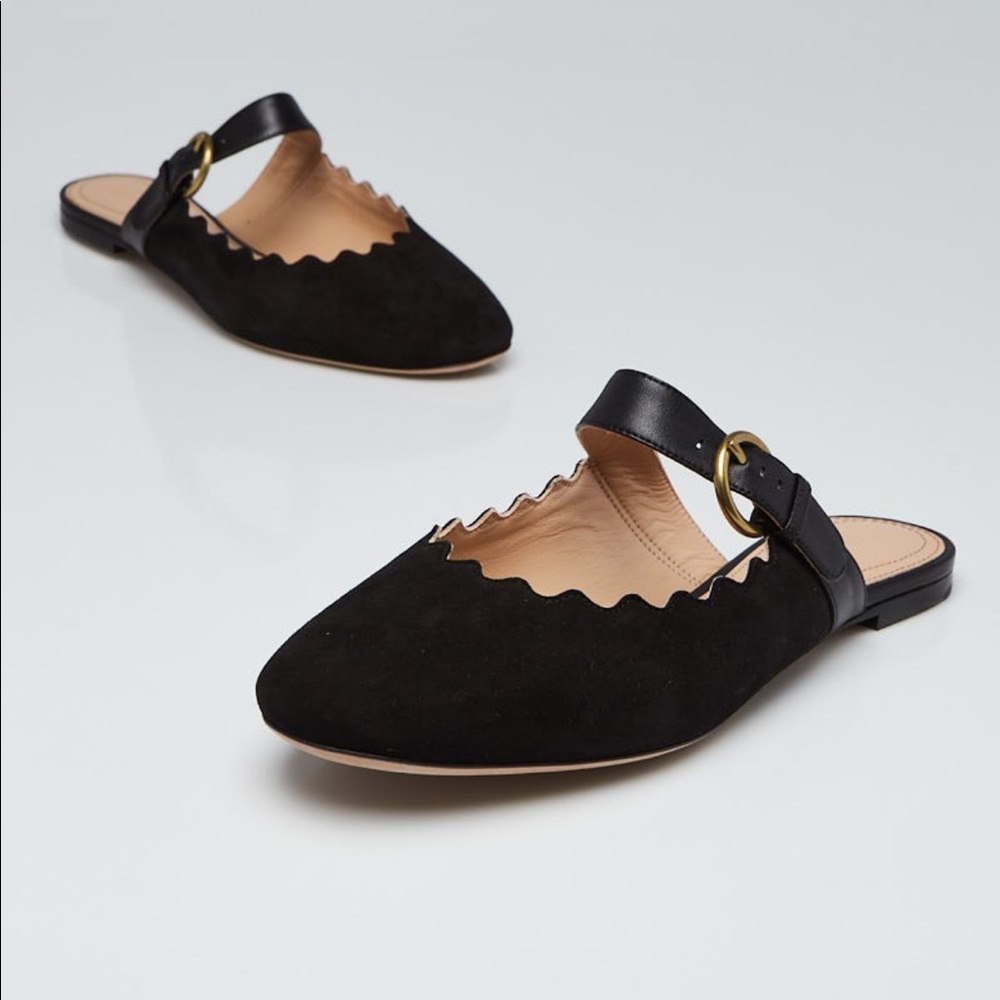 Chloe - Lauren Scalloped Mules